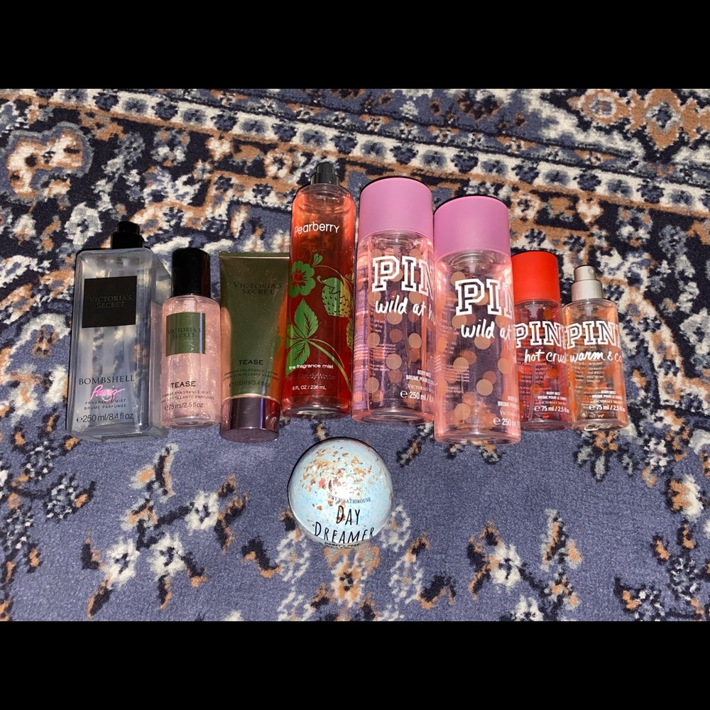 Lot of used body sprays & lotion
